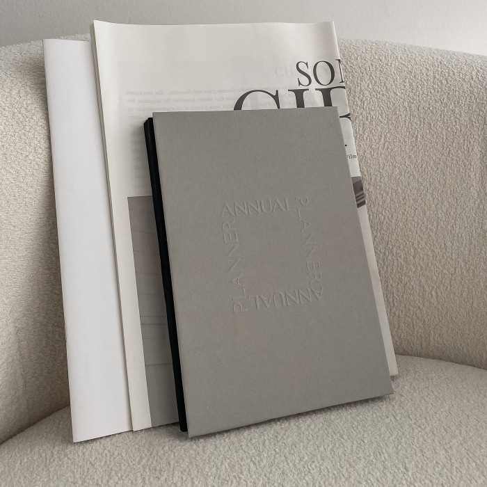 

✨BISA COD✨ -Undated Annual Planner (all year) - Rhino Grey