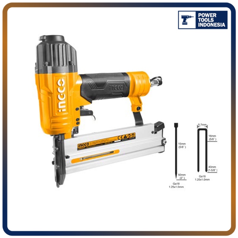 

2-in-1 Combo Air Brad Nailer INGCO ACN50401 Staples Paku Tembak Angin