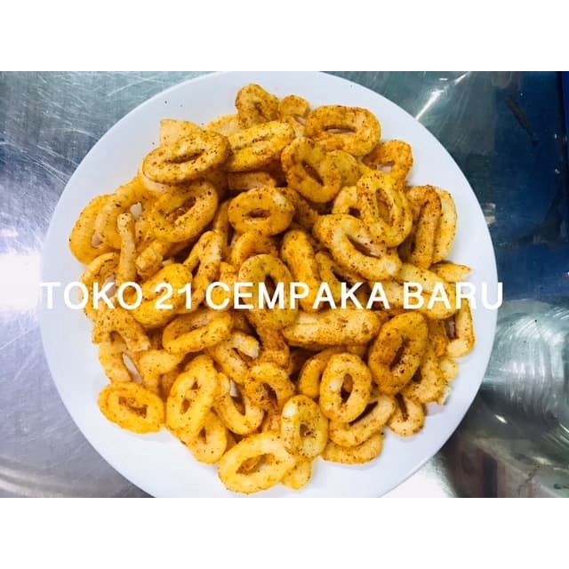 

Snack RING PEDAS 250 gram | Krupuk Kerupuk Ring Pedas Enak Kiloan 250g