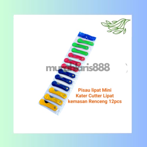 

Pisau Lipat Mini / Pemes Renteng Cutter Lipat Kecil [PER 12 PCS] / Silet Cuter Gagang Warna Warni / Alat Bantu Foldable Knife Kater Potong BEST SELLER