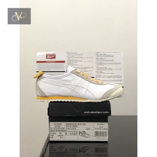 Sneakers Sepatu  T** Mexico 66 White Breeze Orange / Pita Orange Free Paperbag V185