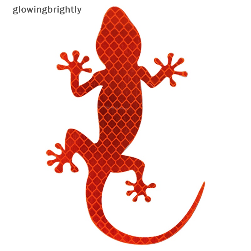 [glowingbrightly] Stiker Reflektif Tanda Peringatan Keamanan Tape Reflektif Aksesoris Eksterior Otomatis Gecko Reflektif Strip Reflektor Cahaya TFX