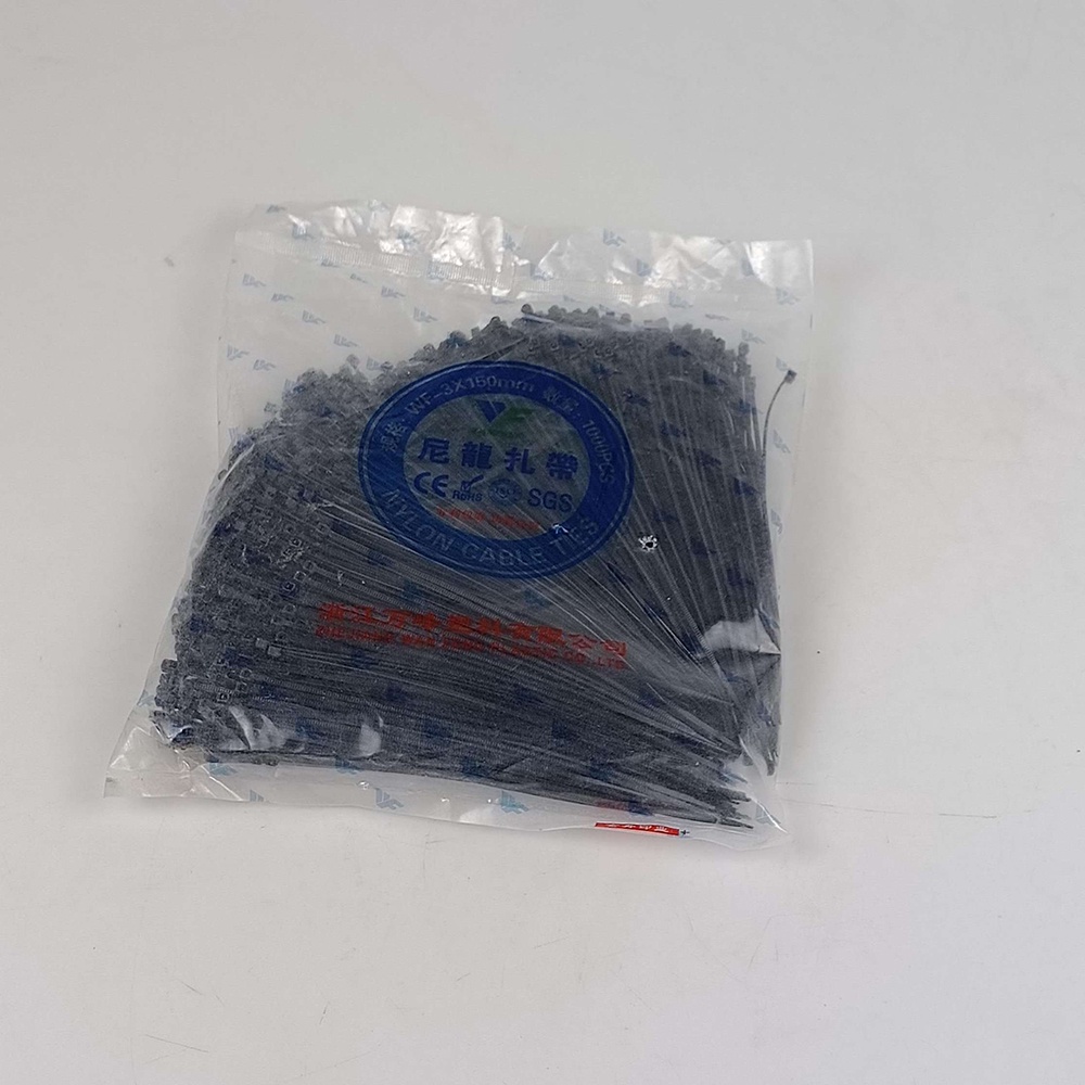

Kabel ties 2.5x100mm putih/hitam 1Pack isi 100PCS Kabel Ties Pengikat Bungkus Makanan