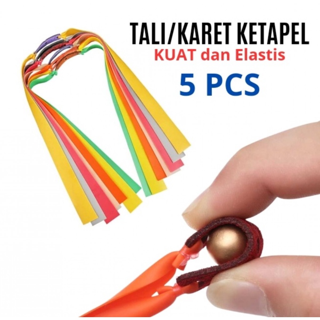 Yofeil tali karet ketapel kuat elastis 48cm 0.8mm 5PCS