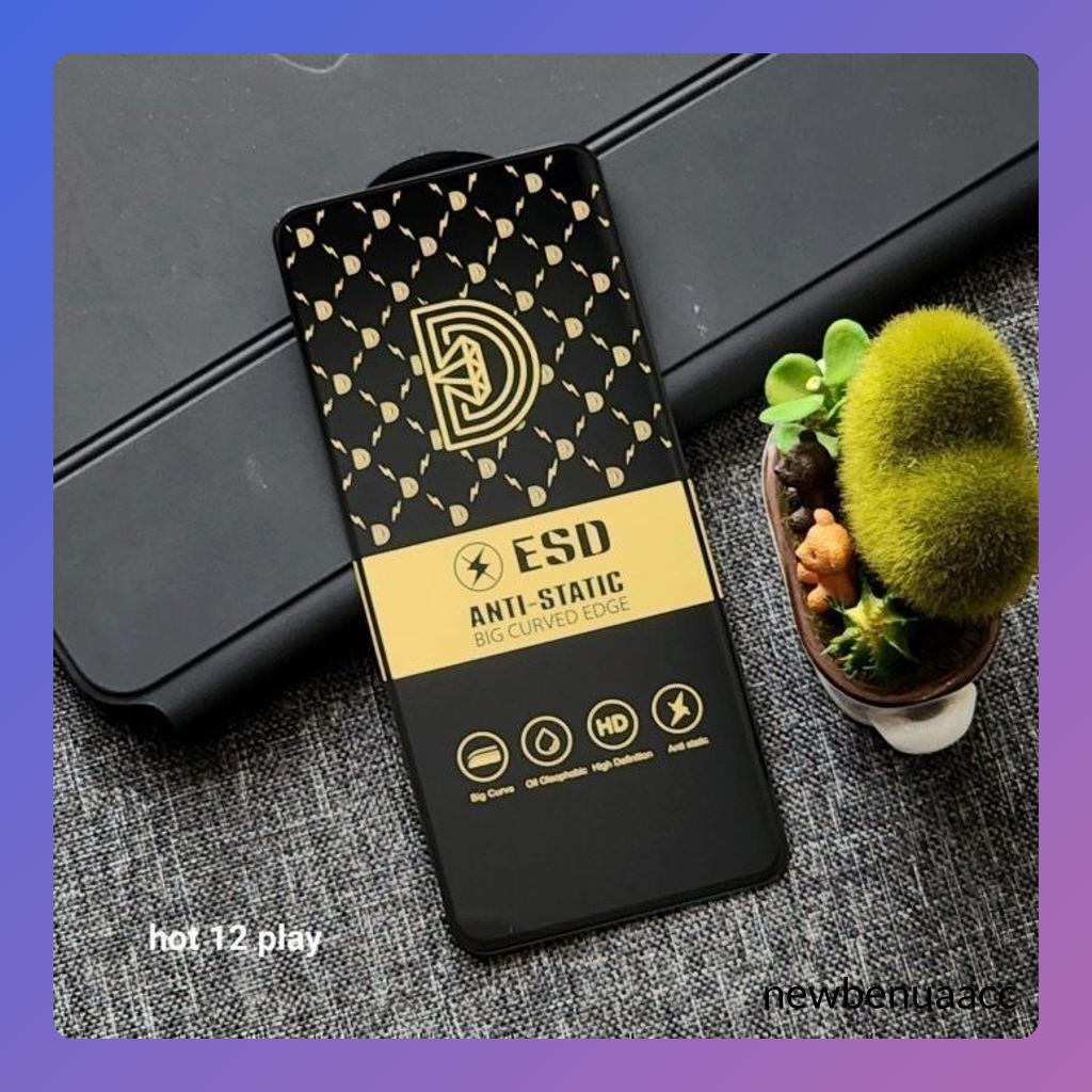 Tempered Glass Kaca Full Layar Anti Static FA for Vivo Y01 Y02 Y03 Y04 Y1s Y11 Y12 Y12S Y15 Y15S Y16