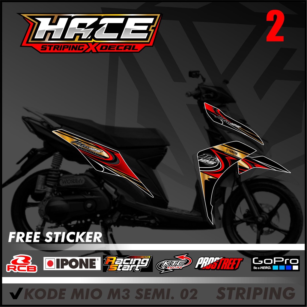 STRIPING MIO M3 SEMI-STIKER VARIASI MIO M3 SEMI MOTIF RACING02