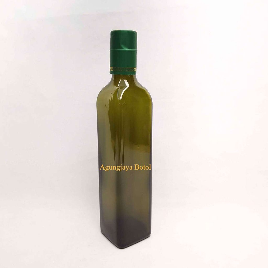 Botol kaca 500 ml Square Vco Hijau / Botol kaca minuman / botol kaca 500 ml