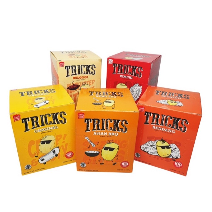 

Biskuit Snack Trick Potato Baked Chips 1 box isi 10 pcs