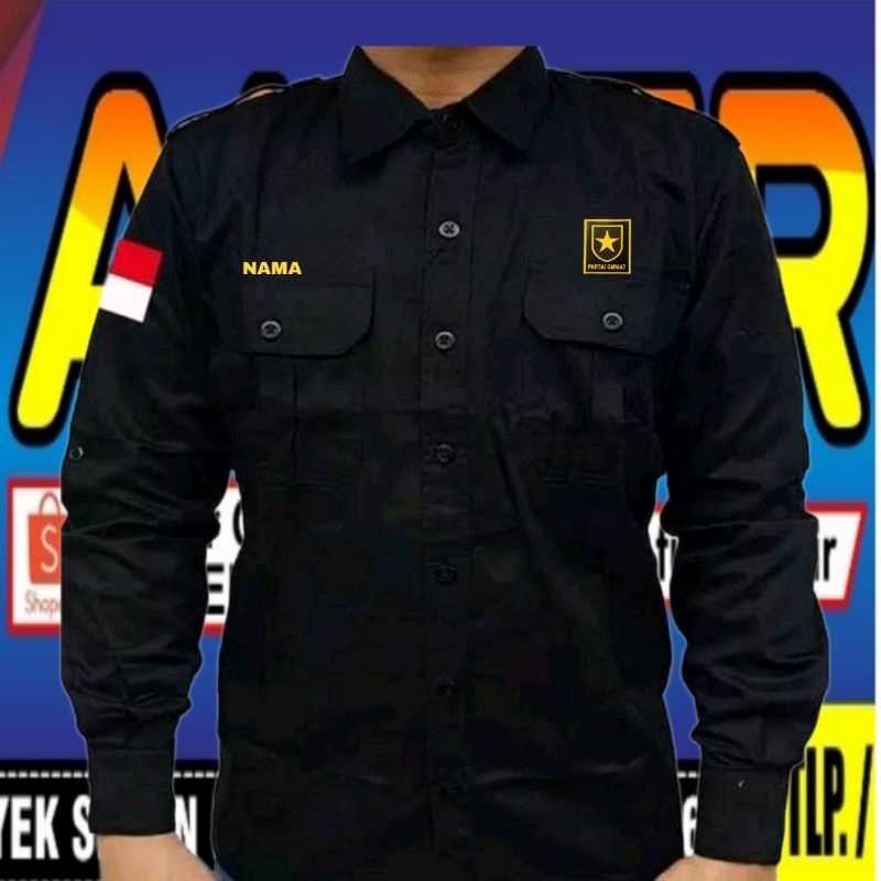 kemeja partai ummat kemeja partai umat eksklusif American drill seragam partai ummat baju partai umm