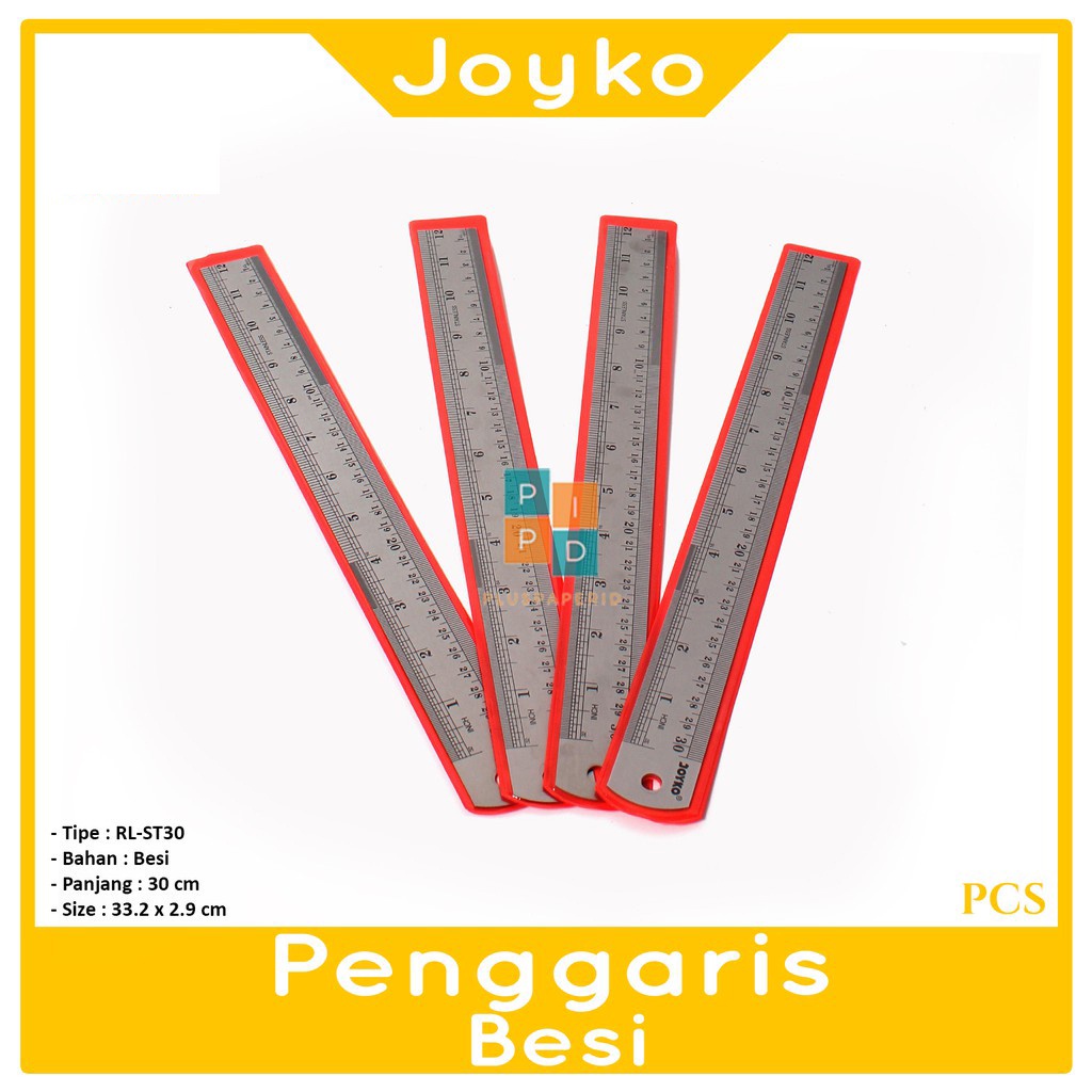 

JOYKO - Ruler Stainless - Penggaris Besi - 30 cm - Pcs