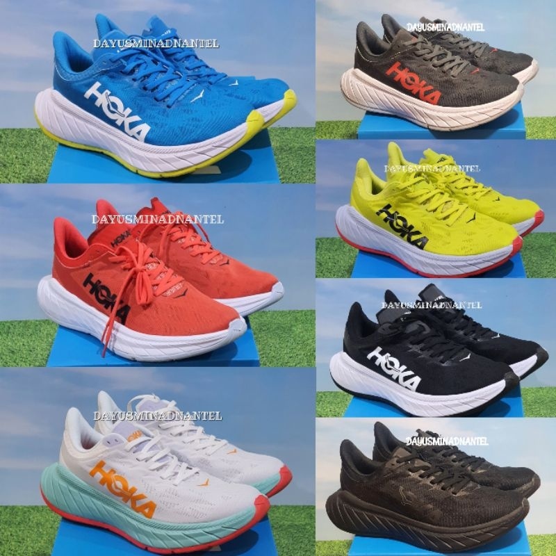 promo diskon 50% HOKA ONE ONE / HOKA CARBON X2 /  SEPATU PRIA RUNNING  / HOKA ONE ONE CARBON X 2 MAD