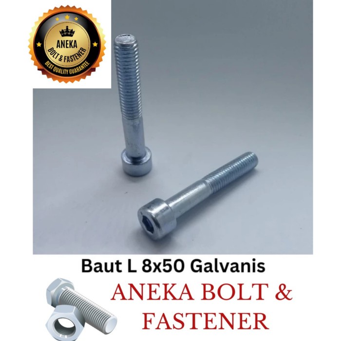 Baut L 8x50 Galvanis