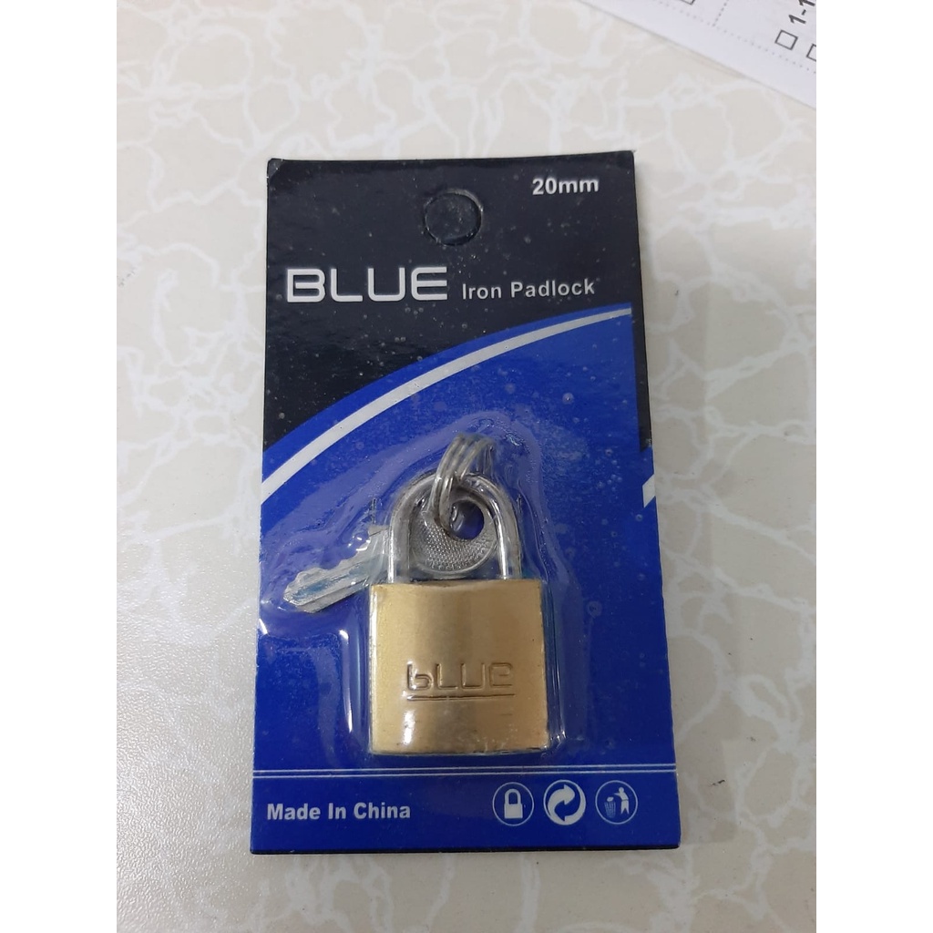 Gembok kecil kuning untuk tas/ kunci koper ukuran 20 mm