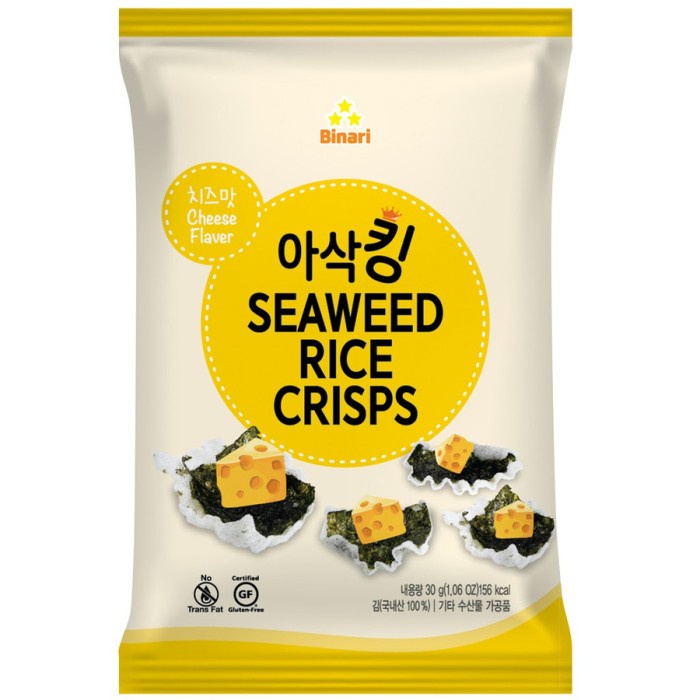 

Binary Seaweed Rice Crisps 30 gram - Rasa Keju