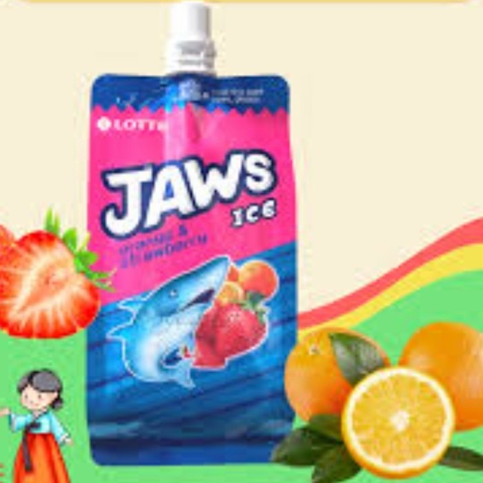 

Lotte Jaws Ice/Ice Cream Rasa Stroberi dan Jeruk 160ml