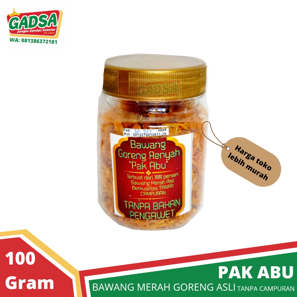 

Bawang Merah Goreng Asli 100% tanpa campuran
