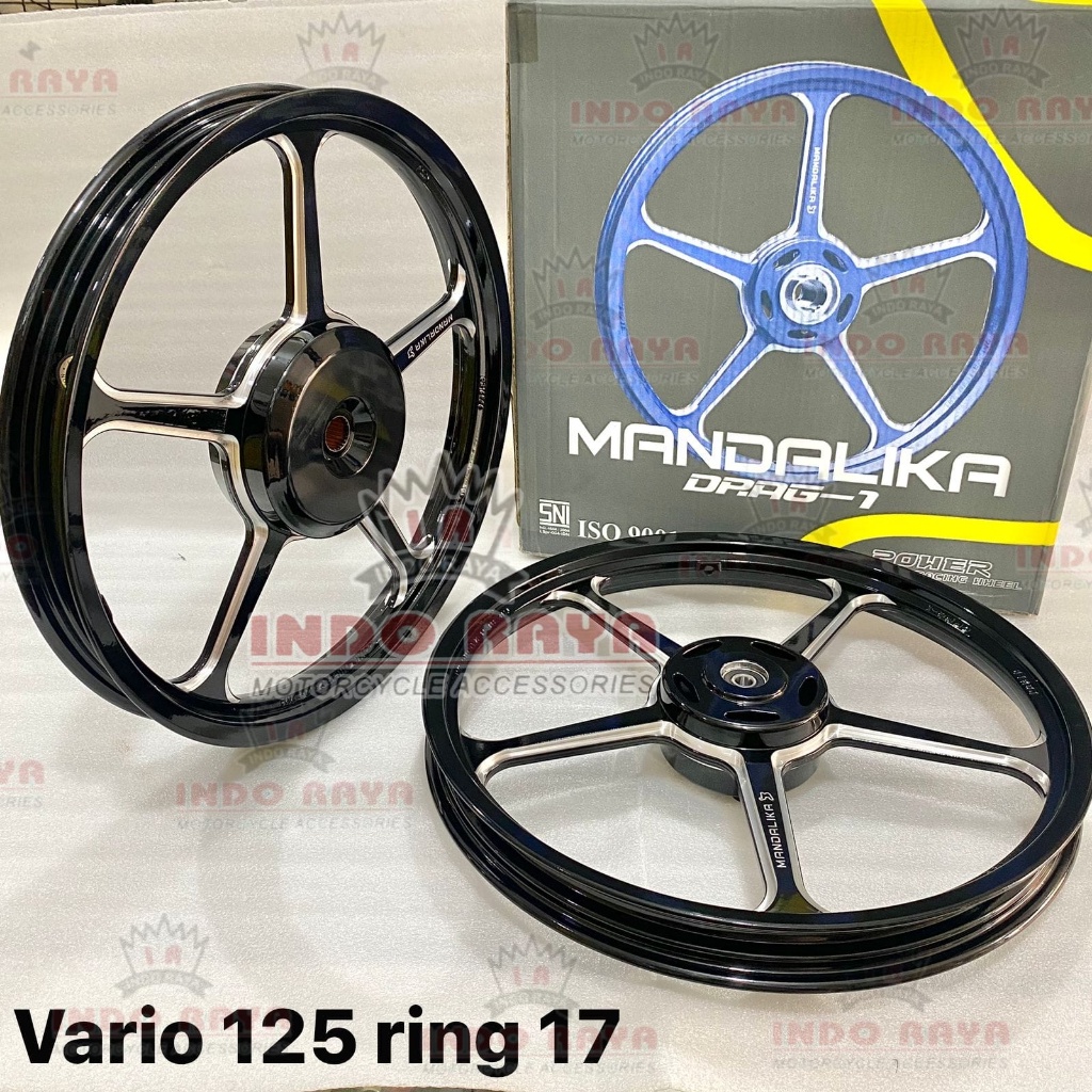 Velg power mandalika vario 125cc 140/160 ring 17 set depan belakang pnp model x mode
