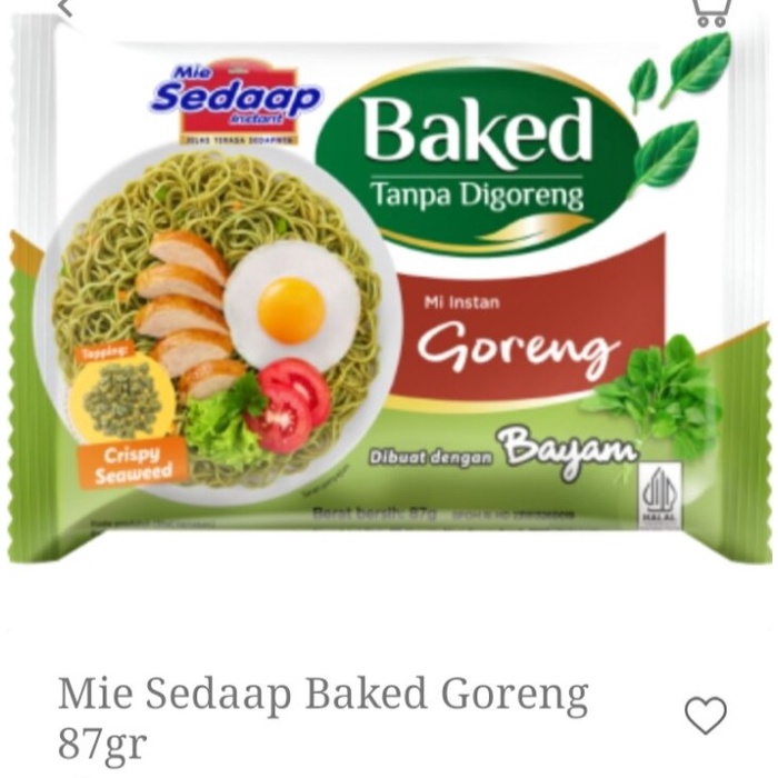 

Sedaap Mie Goreng Baked Di buat Dengan Bayam 87gr