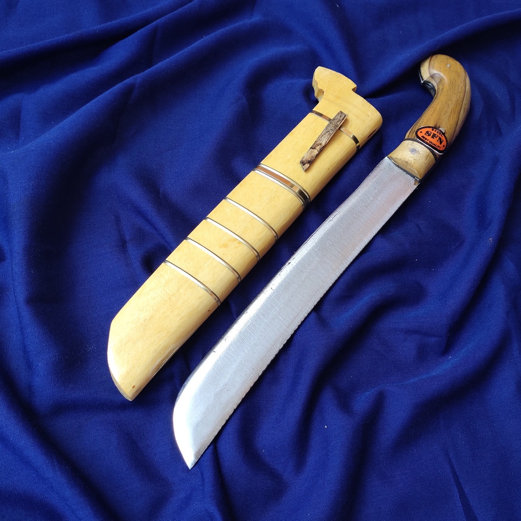 GOLOK ASLI CIBATU Golok pemotong bambu full tank dari kayu JATI asli BAJA PER