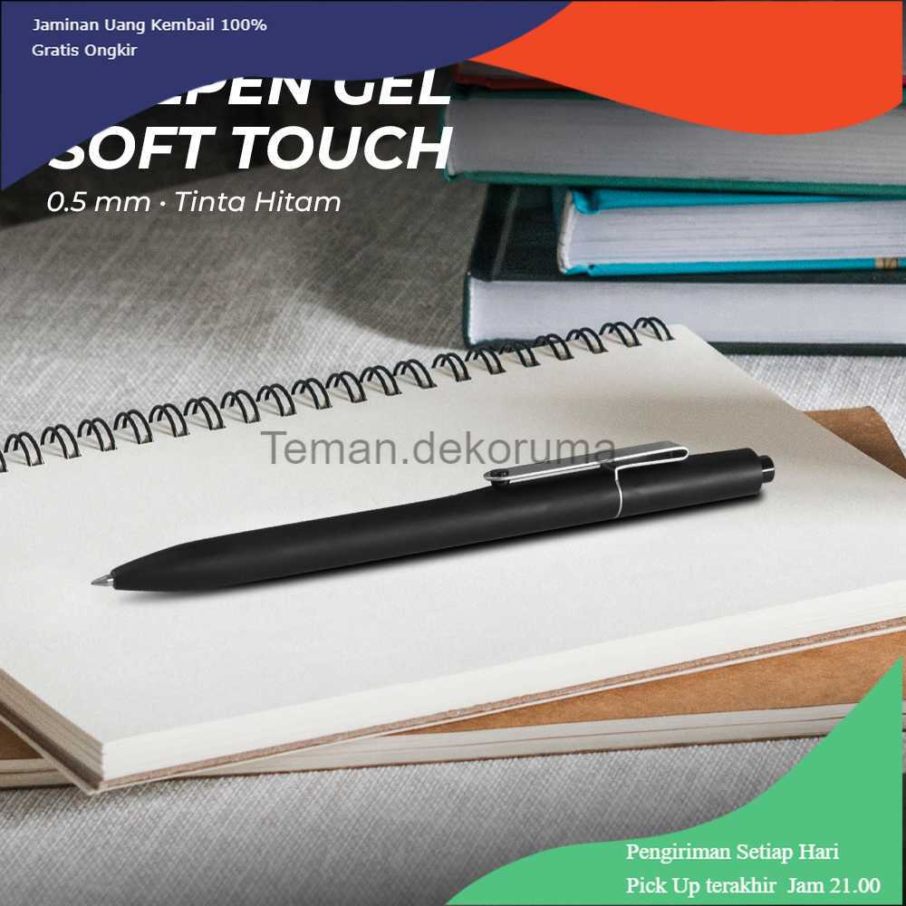 

TD - ALB Kaco MIDOT Pena Pulpen Gel 0.5mm Soft Touch Metal Clip Tinta Hitam - KCM4