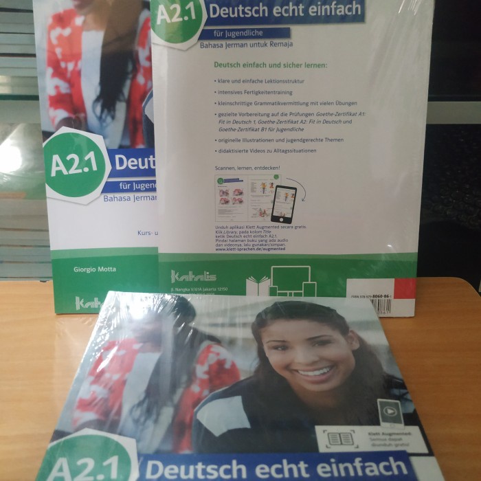Buku Bahasa Jerman Deutsch echt einfach A2.1 Kamus Bahasa Jerman