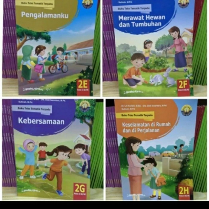⭐BARU (DISKON)⭐ PAKET Buku SD Kelas 2 E F G H Teks Tematik Terpadu Yudhistira
