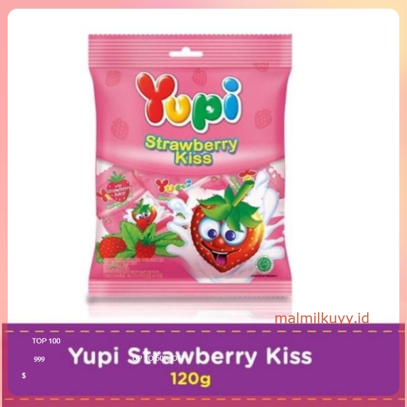 

yupi strawberry kiss sak 120 gr