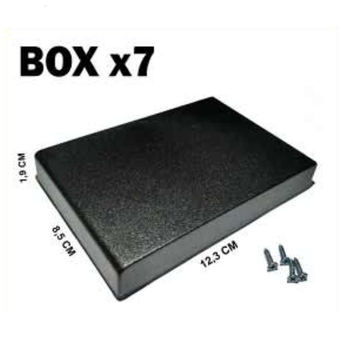 BOX PLASTIK HITAM X7 125X85X15mm