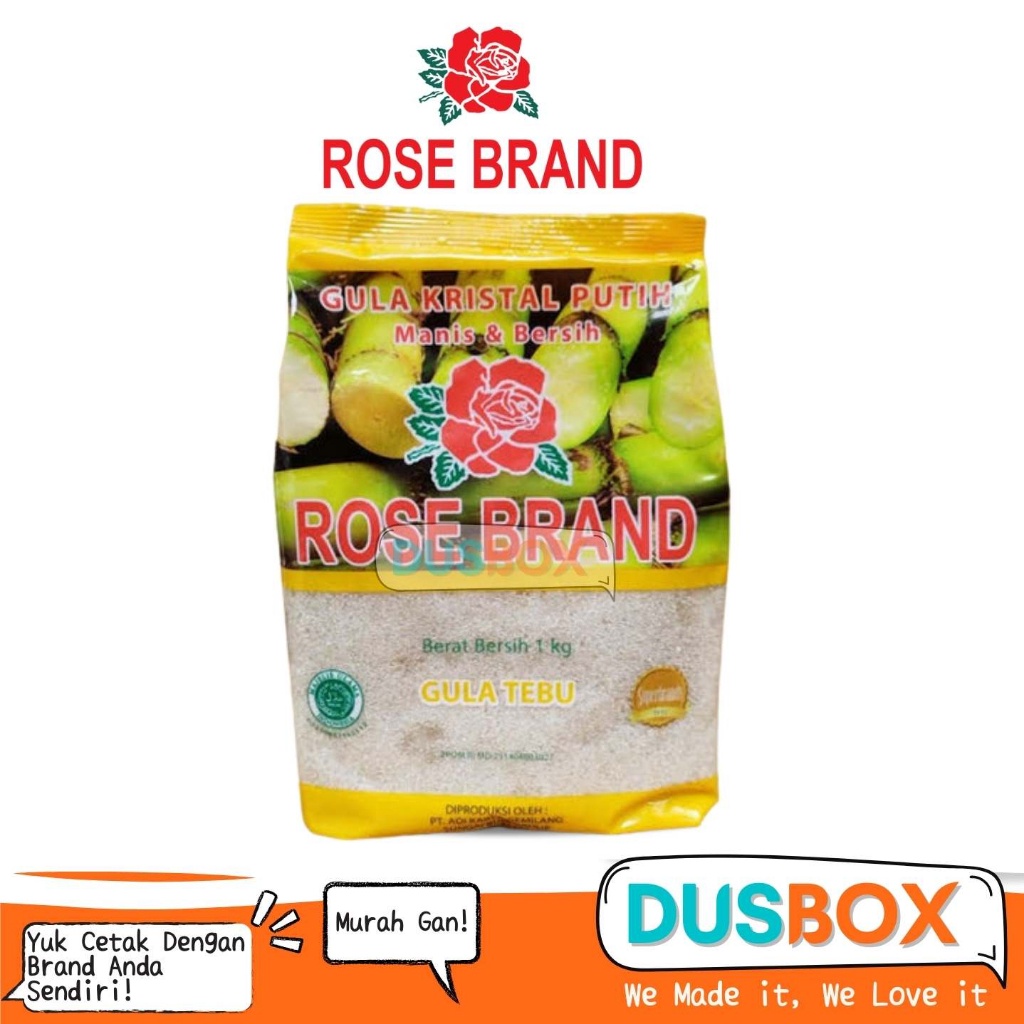 

Rose Brand Gula Tebu / Gula Tebu / Gula Pasir 1kg / Gula Pasir Rose Brand