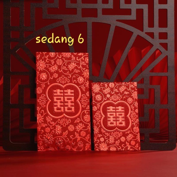 

kertas angpao wedding ukuran sedang tulisan HEE isi 36pcs 1 pack
