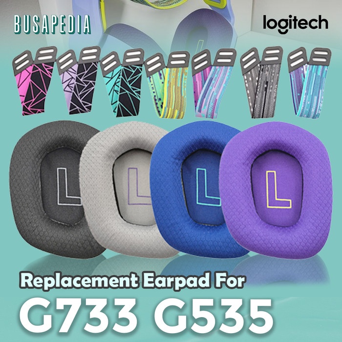Earpad Busa Foam Headband Logitech G733 G 733 LIGHTSPEED Earcup