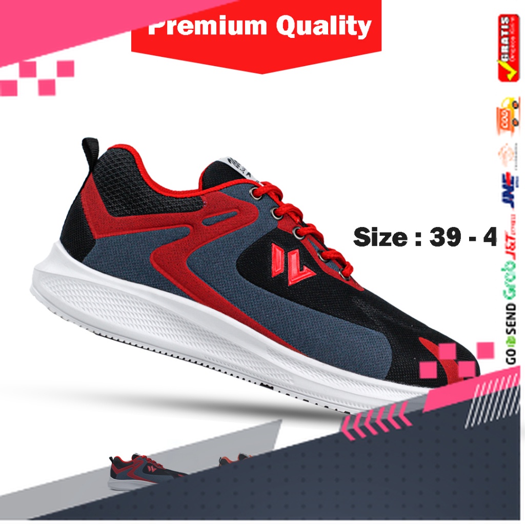 UKURAN SIZE 37 38 39 40 41 42 43 44 45 /Sepatu Pria Wanita Sneakers Import Sport Olahraga Lari Jogin