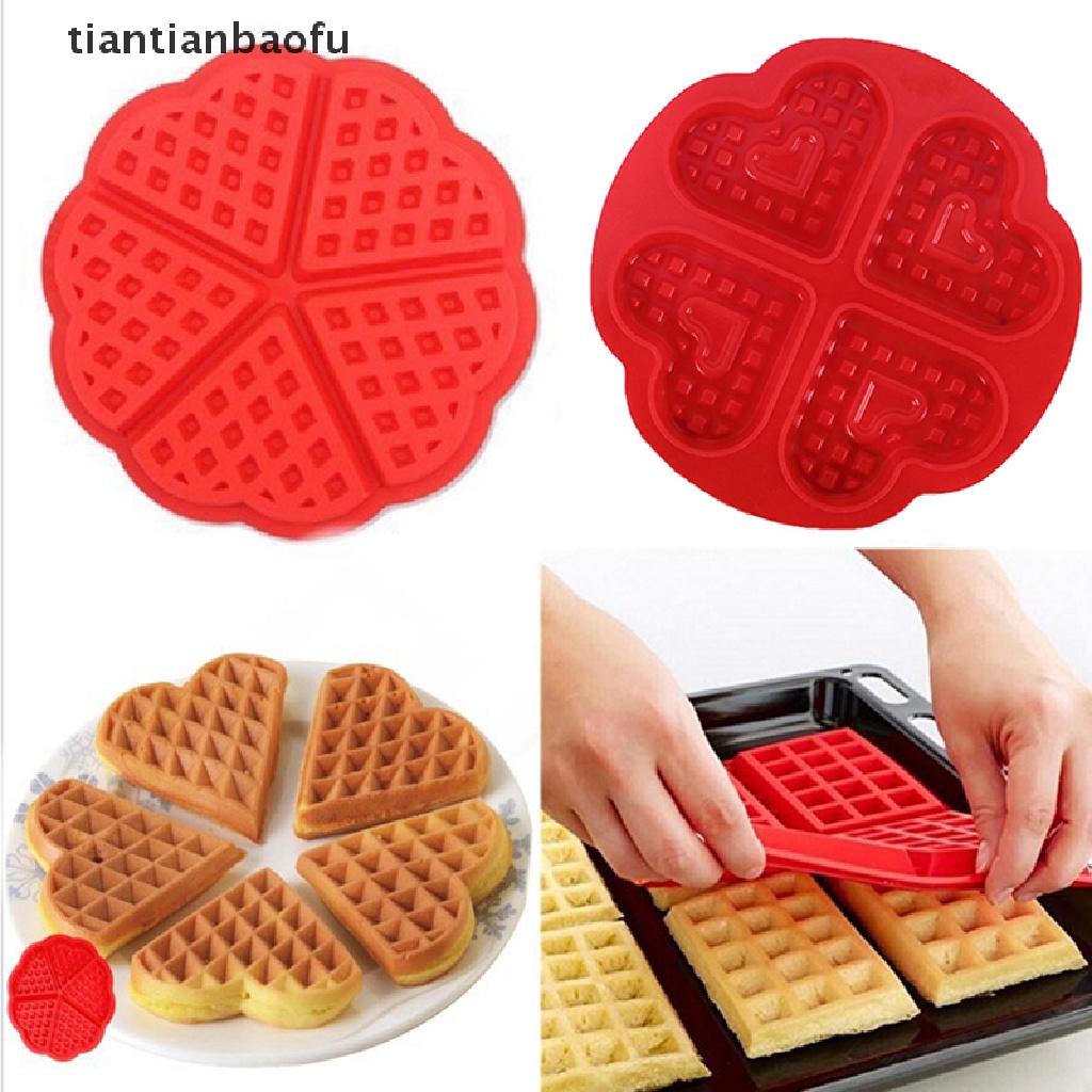 [tiantianbaofu] Cetakan Waffle Dapur Non Cake Mould Makers Kitchen Silikon Waffle Bakeware Butik