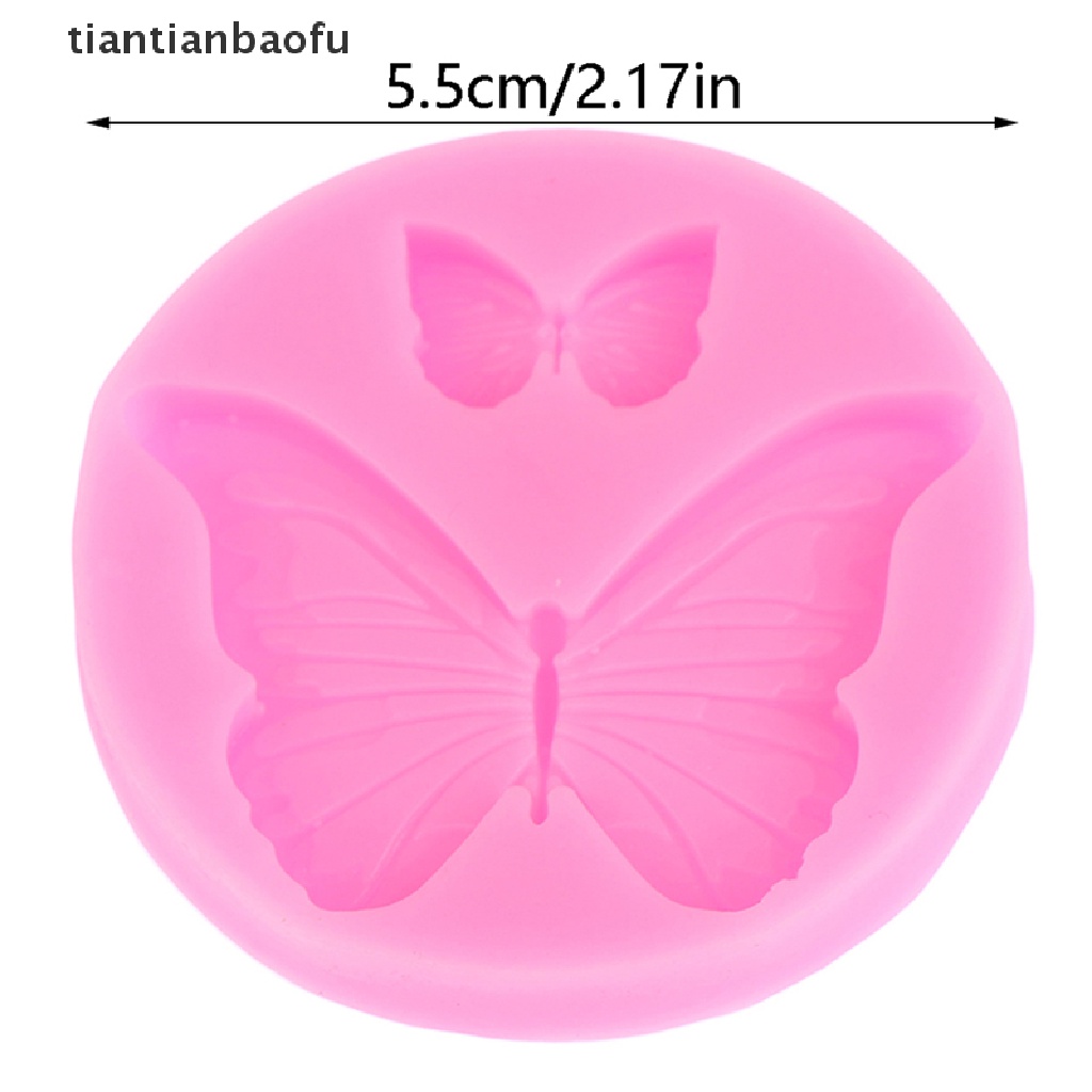 [tiantianbaofu] 1pc Cetakan Silikon Kupu-Kupu Mini Butterfly Cake Mold DIY Desserts Dekorasi Butik