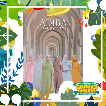 READY Adiba Luxury Dress by Coverme- Gamis ceruty busui set hijab denaf.outfit/ solat sholat ied idu