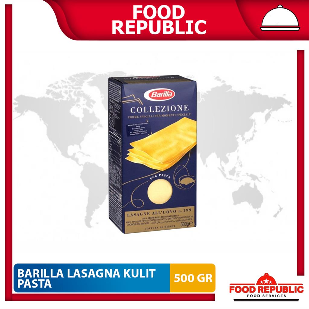 BARILLA LASAGNA 500 GR - KULIT PASTA LASAGNE PREMIUM NO 1 ITALIA HALAL