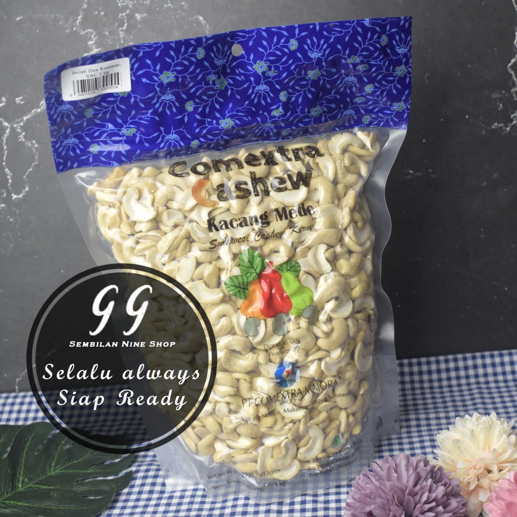 

COMEXTRA CASHEW BELAH DUA 1 KG Kacang Mede Nuts Sulawesi Krenel
