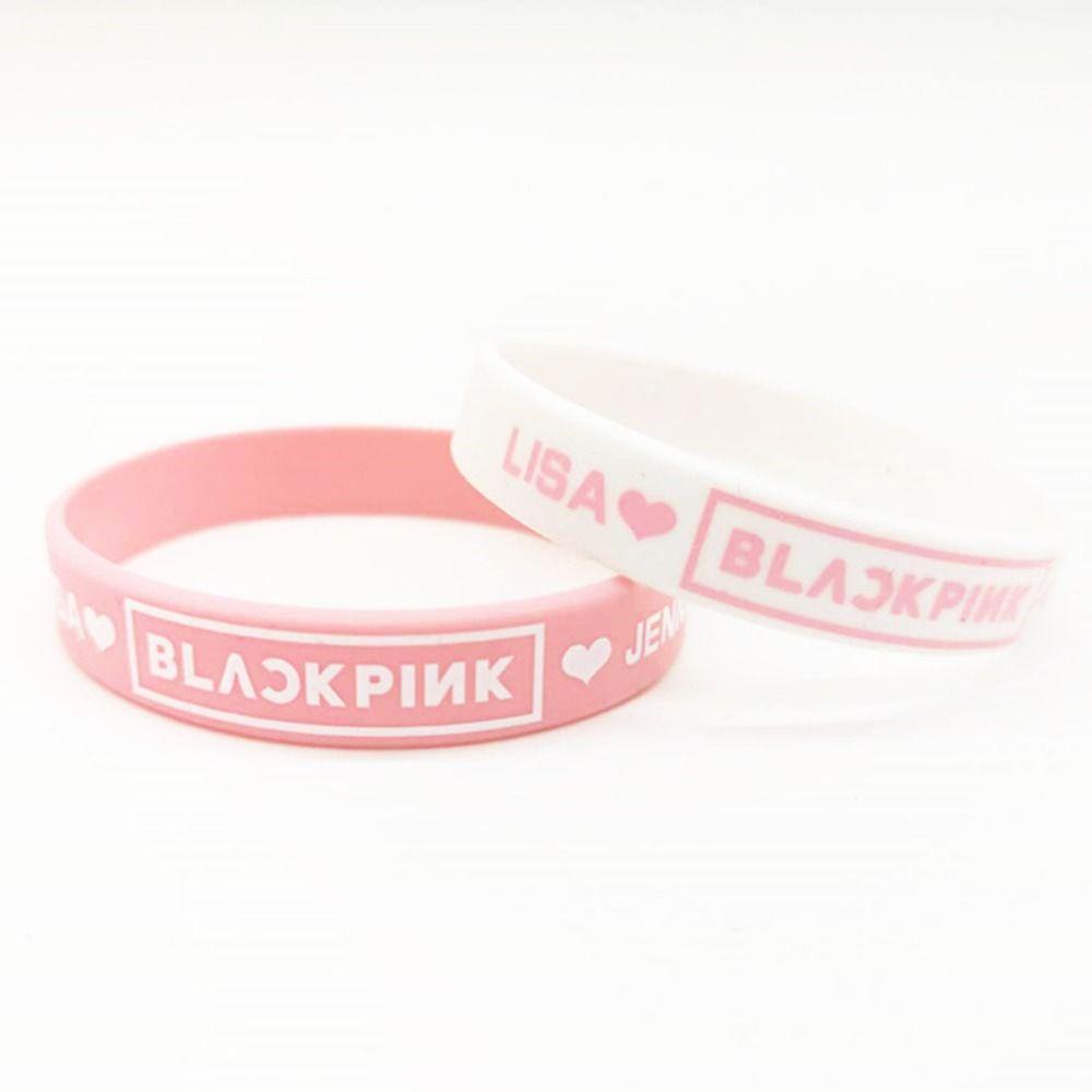 Needway  Blackpink Gelang Tangan Trendi Fashion Fan Support Aksesoris Perhiasan Tangan Cincin Terukir Kpop Bintang Gelang Blackpink