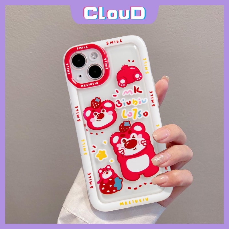 Redmi A110 9T 9A 10A 9C NFC Redmi Note 10s 9 11 10 11s Note9 Note10 Note10s Note11 Shockproof Airbag Lembut Tpu Cerita Mainan Kartun Lucu Strawberry Bear Manyo Clear Case Cover