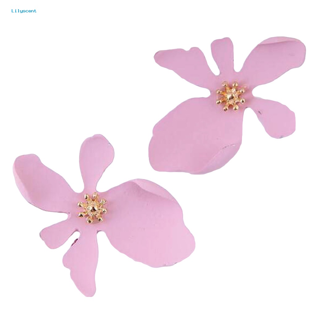 Lilyscent Fashion Daisy Bentuk Bunga Logam Telinga Stud Anting Wanita Pesta Perhiasan Hadiah