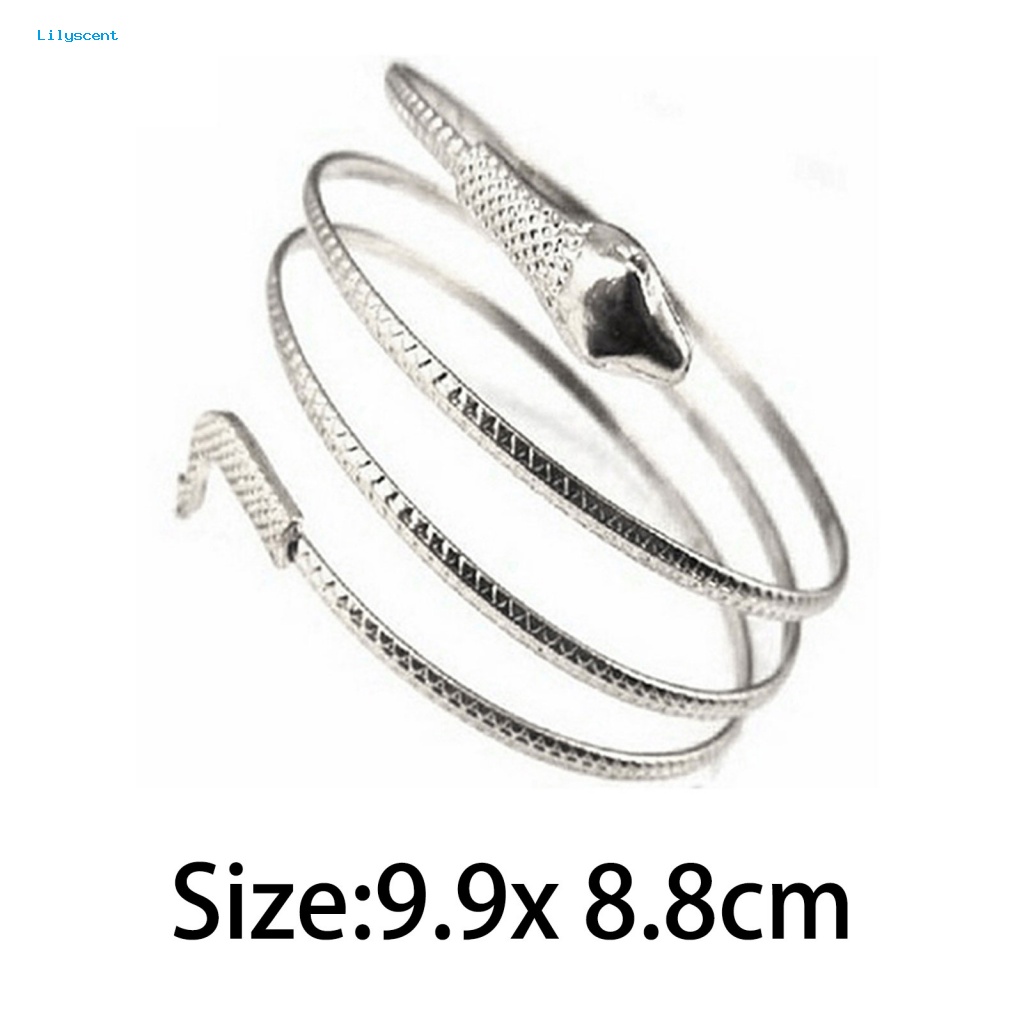 Gelang Emas Spiral Ular Lilyscent Untuk Kehidupan Sehari-Hari Armlet Armband Bangle Bracelet Fashion