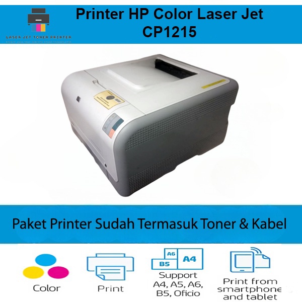 Printer Laser Jet Color HP Color Laser Jet CP1215 Siap Pakai