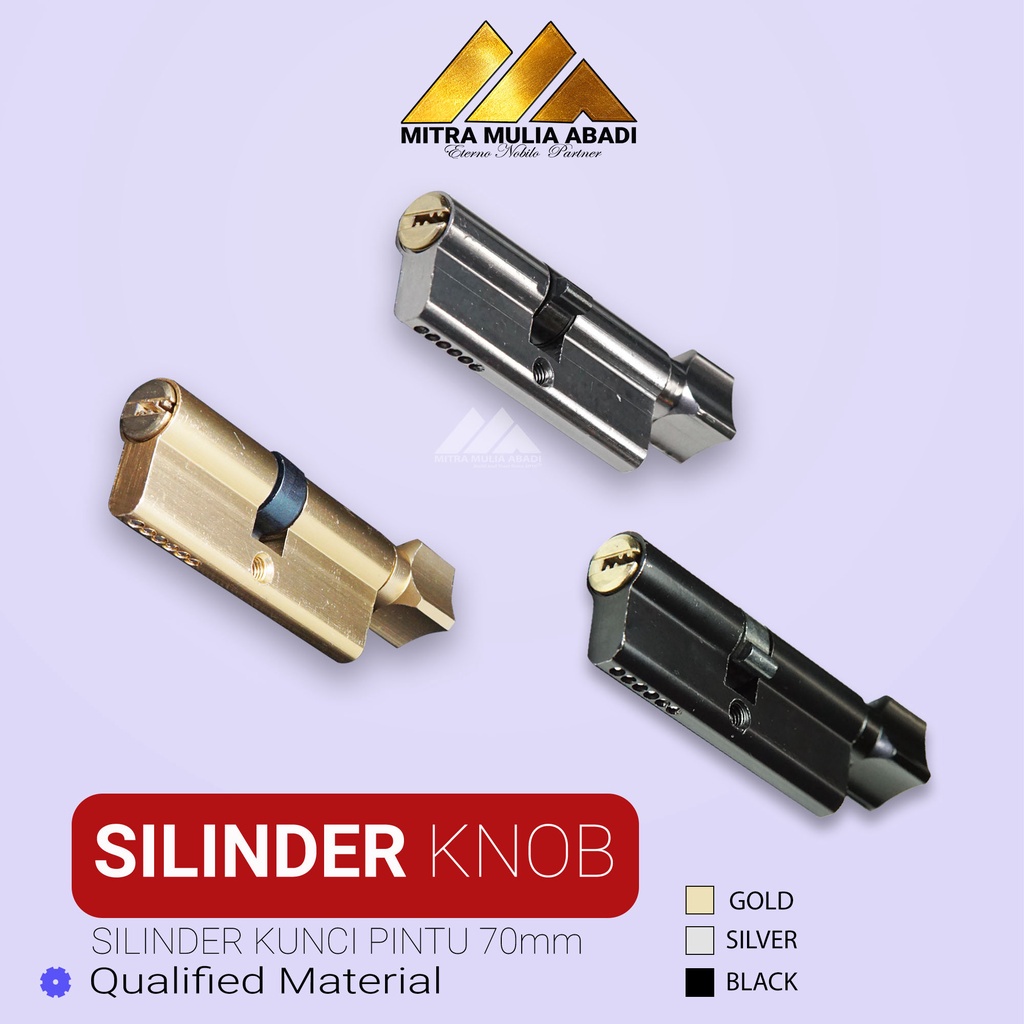 Silinder Kecil/Tanggung Knob Putar 70 mm I Anak Lubang Kunci Pintu Tanggung/Kunci Pintu Kamar Mandi