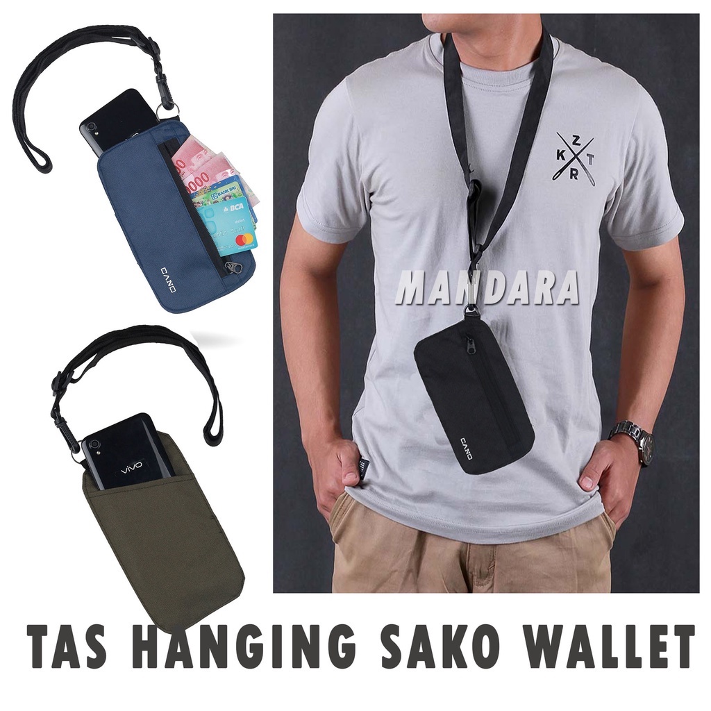 Hanging Wallet Tas Sako Walet HP Dompet Gantung Terma Cano