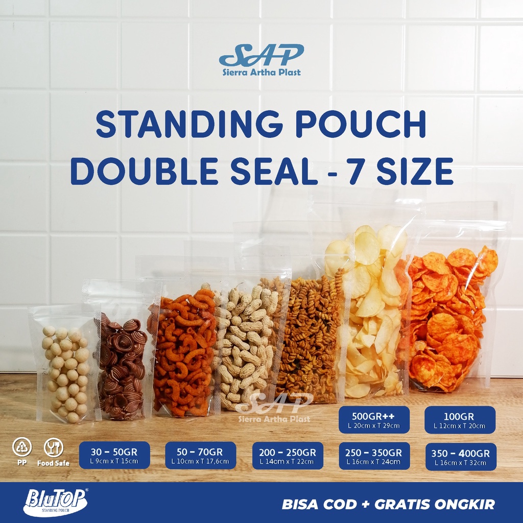 Standing Pouch | Standing Pouch Bening | Standing Pouch Transparan | Standing Pouch  BluTop 9x15 10x17 12x20 14x22 16x24 16x32 20x29 | Standing Pouch STP | Standing Pouch BluTop  | Standing Pouch Seal Lebar