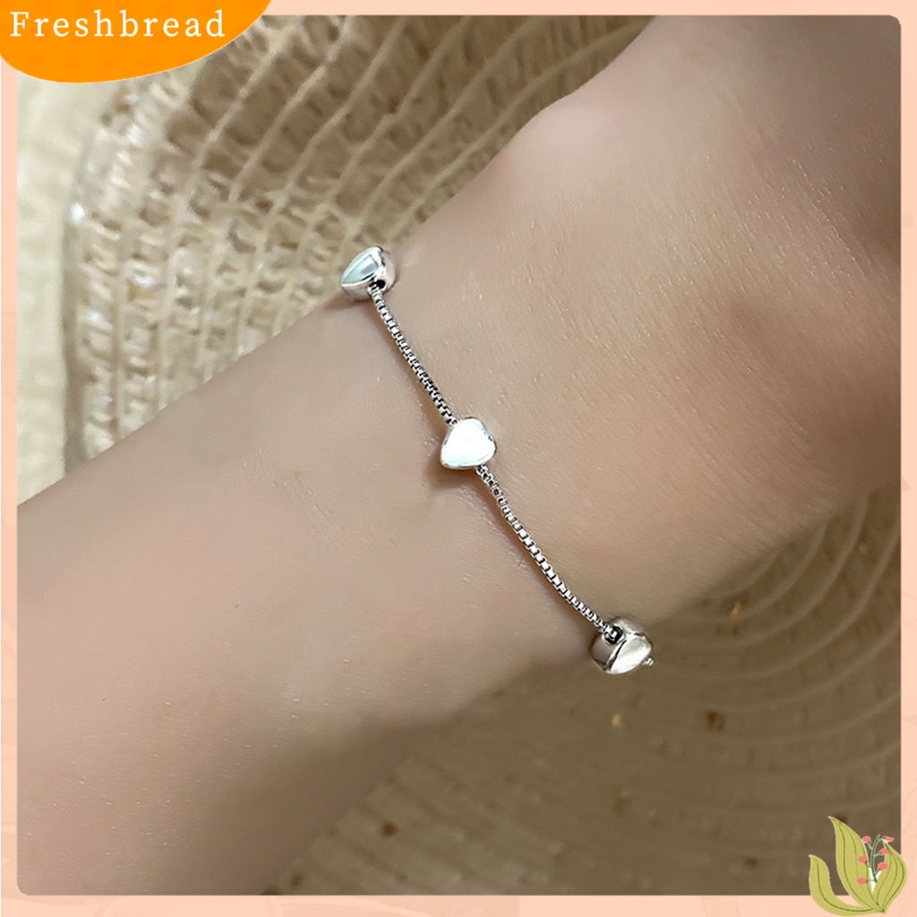 &lt; Freshbread &gt; Women Bracelet Adjustable Sweet Elegant Bright Luster Semua Pertandingan Dekorasi Hadiah Cinta Hati Rantai Gelang Pesta Pesona Perhiasan Untuk Pacar