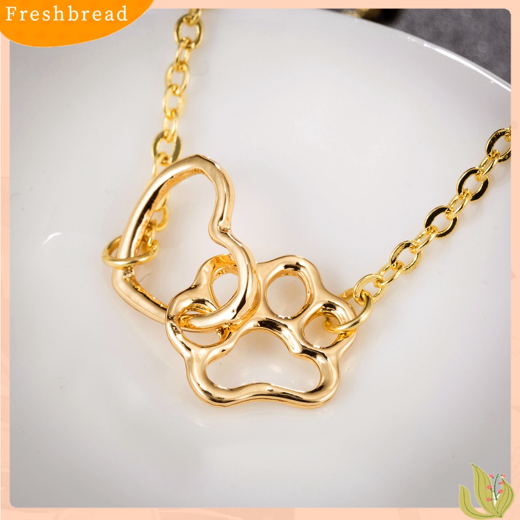 &lt; Freshbread &gt; Aksesori Perhiasan Gelang Rantai Hati Motif Cakar Anjing Wanita Sederhana Unik Untuk Hari Valentine