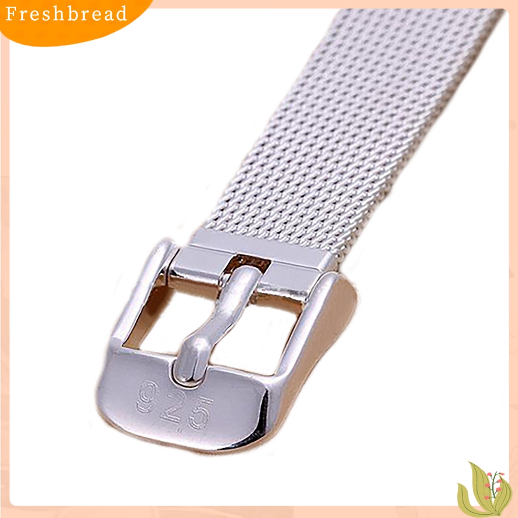 &lt; Freshbread &gt; Gelang Adjustable Pengerjaan Halus Silver Plated Adjustable Belt Gesper Untuk Pakaian Sehari-Hari