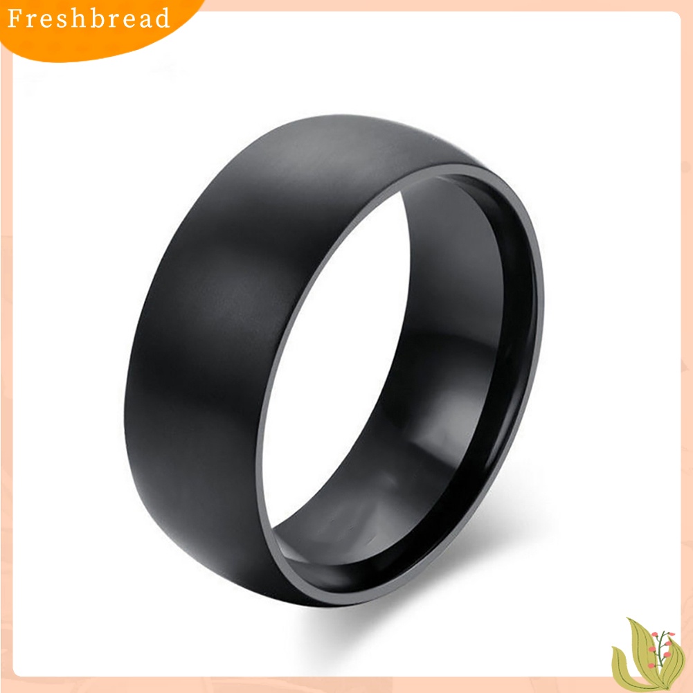 &lt; Freshbread &gt; Pria Keren Baja Titanium Lebar 8mm Pernikahan Pertunangan Anniversary Band Jari Cincin