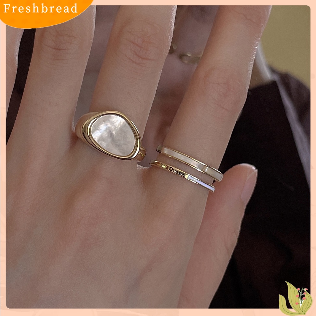&lt; Freshbread &gt; Cincin Jari Pembukaan Perhiasan Adjustable Cincin Geometris Gaya Jepang Indah Anti Luntur Untuk Pesta